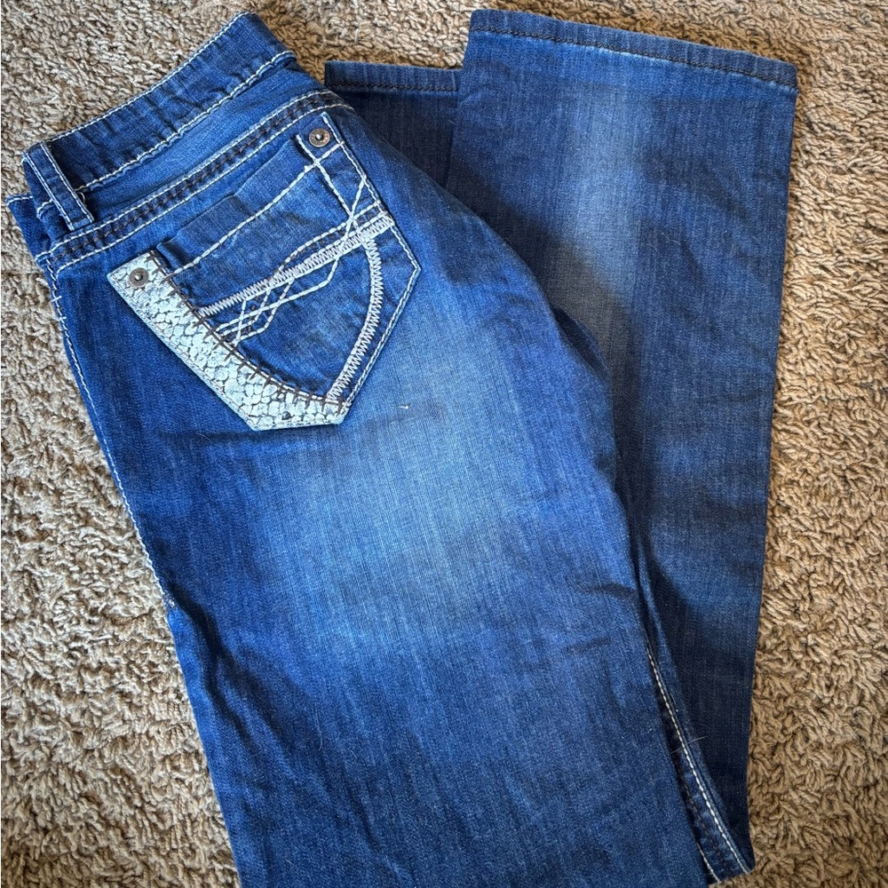 Cruel Girl Blue Boot Cut Jeans with Classic Indigo Wash